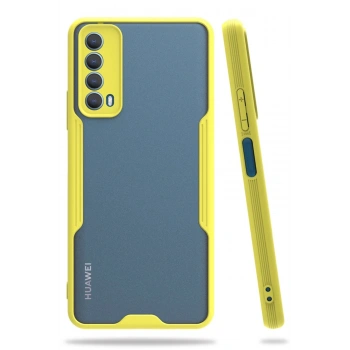 Huawei P Smart 2021 Kılıf Platin Silikon - Sarı