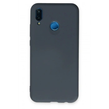 Huawei P20 Lite Kılıf Nano içi Kadife Silikon - Gri