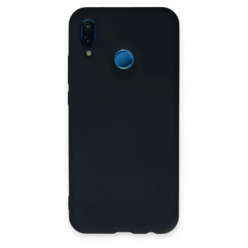 Huawei P20 Lite Kılıf Nano içi Kadife Silikon - Lacivert