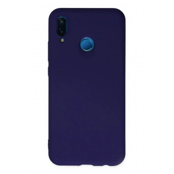 Huawei P20 Lite Kılıf Nano içi Kadife Silikon - Mor