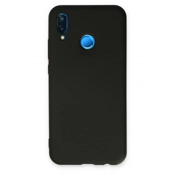 Huawei P20 Lite Kılıf Nano içi Kadife Silikon - Siyah
