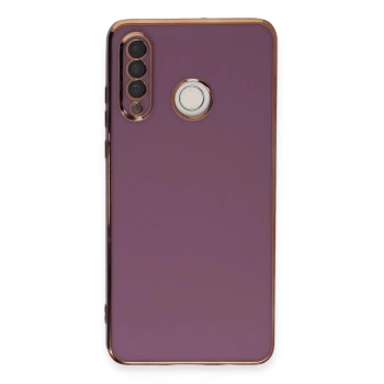 Huawei P30 Lite Kılıf Volet Silikon - Mor