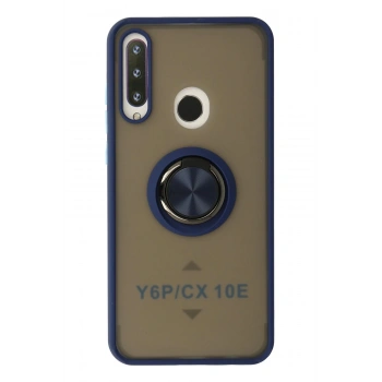 Huawei Y6P Kılıf Montreal Yüzüklü Silikon Kapak - Lacivert