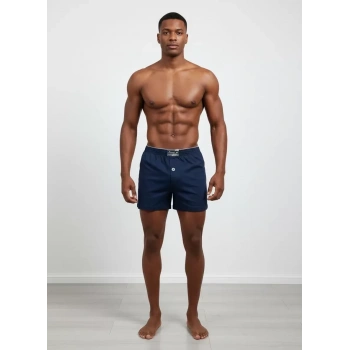 Huma One Erkek Havlu Bel Düz Boxer Battal Boy 3xl Lacivert Renk