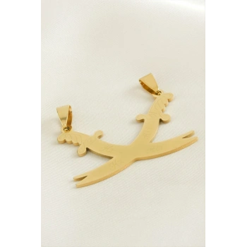 Hz. Ali Yazılı Çelik Kolye Ucu 4 cm
