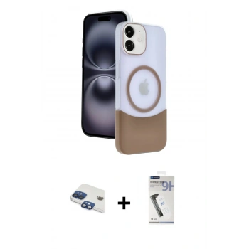 ieg™ iPhone 11 Kılıf Kozmos Form Özel Seri - Şeffaf Uv Polymer Nano Ekran Koruyucu + Lacivert Pers Alüminyum Kamera Lens