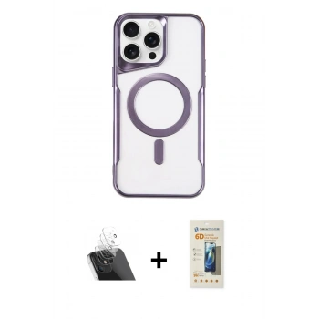 ieg™ iPhone 11 Pro Max Kılıf Yadigar Klasik Özel Seri - Siyah 6D Mat Seramik Hayalet Nano Ekran Koruyucu + Şeffaf Kamera Lens Koruma Cam