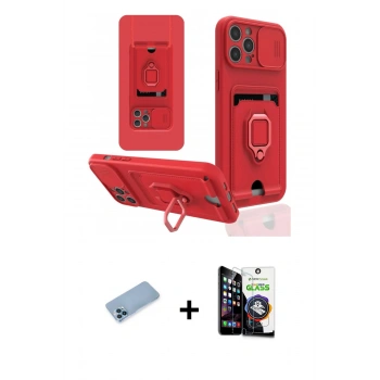 ieg™ iPhone 12 Pro Max Kılıf Vadi Form Prime - Şeffaf Temperli Cam Ekran Koruyucu + Mavi Shine Kamera Lens Koruma Cam