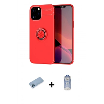 ieg™ iPhone 12 Pro Max Kılıf Yankı Form Prime - Siyah Joko Magic 5D Cam + Mavi Shine Kamera Lens Koruma Cam