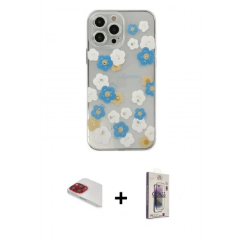 ieg™ iPhone 13 Pro Max Kılıf Eksen Asil Prime - Siyah Bilvis 3D Cam Ekran Koruyucu + Kırmızı Pers Alüminyum Kamera Lens