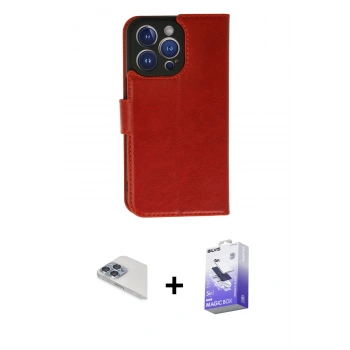 ieg™ iPhone 13 Pro Max Kılıf Siluet Işık Serisi - Siyah Bilvis 5in1 5D Magic Hayalet Cam Ekran Koruyucu + Sierra Blue Pers Alüminyum Kamera Lens