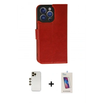 ieg™ iPhone 13 Pro Max Kılıf Siluet Işık Serisi - Siyah Joko 5D Cam + Gold Shine Kamera Lens