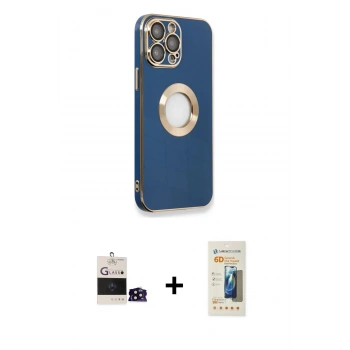 ieg™ iPhone 14 Pro Max Kılıf İz Form Serisi - Siyah 6D Mat Seramik Hayalet Nano Ekran Koruyucu + Siyah Bilvis Titan Kamera Lens