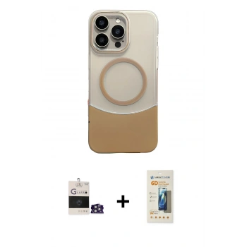 ieg™ iPhone 14 Pro Max Kılıf Kozmos Form Özel Seri - Siyah 6D Mat Seramik Hayalet Nano Ekran Koruyucu + Gümüş Bilvis Titan Kamera Lens