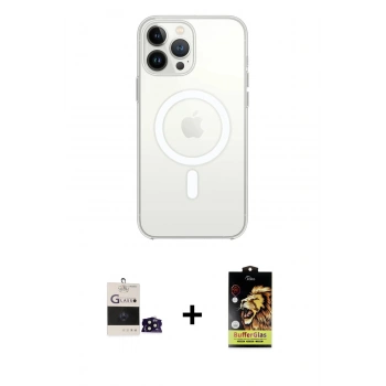 ieg™ iPhone 14 Pro Max Kılıf Kutup Klasik Serisi - Siyah Buffer Cam Ekran Koruyucu + Siyah Bilvis Titan Kamera Lens