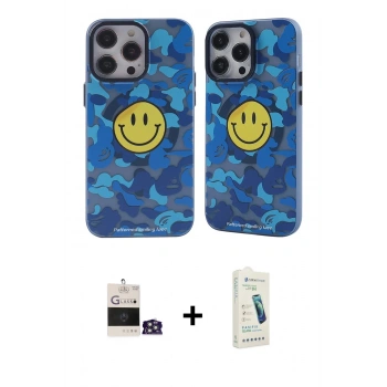 ieg™ iPhone 14 Pro Max Kılıf Nova Doku Koleksiyonu - Şeffaf Pasifik Cam Ekran Koruyucu + Gümüş Bilvis Titan Kamera Lens
