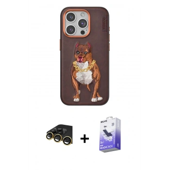ieg™ iPhone 14 Pro Max Kılıf Nova Form Koleksiyonu - Siyah Bilvis 5in1 5D Magic Hayalet Cam Ekran Koruyucu + Gold Raze Metal Kamera Lens
