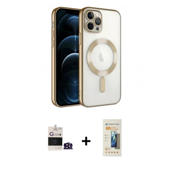 ieg™ iPhone 14 Pro Max Kılıf Nova Işık Özel Seri - Siyah 6D Mat Seramik Hayalet Nano Ekran Koruyucu + Derin Mor Bilvis Titan Kamera Lens
