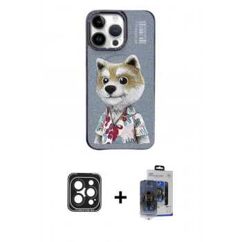 ieg™ iPhone 15 Pro Max Kılıf Siluet Modern Özel Seri - Siyah Vanessa Magic Cam + Siyah PVD Metal Kamera Lens