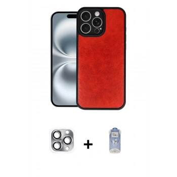 ieg™ iPhone 16 Pro Max Kılıf Kıvılcım Işık Serisi - Siyah Joko Magic 5D Cam + Gri Pers Alüminyum Kamera Lens