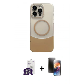 ieg™ iPhone 16 Pro Max Kılıf Kozmos Form Özel Seri - Siyah 3D Antistatik Mat Seramik Nano Ekran Koruyucu + Gümüş Bilvis Titan Kamera Lens
