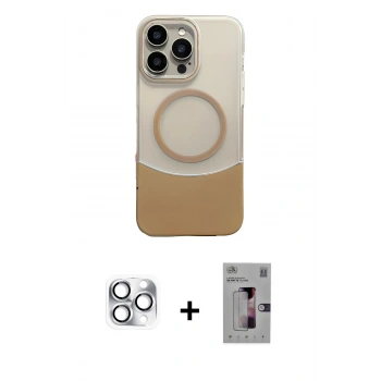 ieg™ iPhone 16 Pro Max Kılıf Kozmos Form Özel Seri - Siyah Bilvis 3D Mat Cam Ekran Koruyucu + Gümüş Pers Alüminyum Kamera Lens