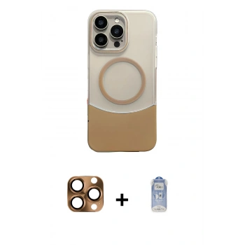 ieg™ iPhone 16 Pro Max Kılıf Kozmos Form Özel Seri - Siyah Joko Magic 5D Cam + Çöl Titanyum Pers Alüminyum Kamera Lens