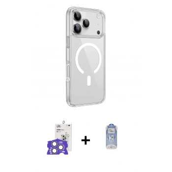 ieg™ iPhone 17 Pro Max Kılıf Kutup Klasik Serisi - Siyah Joko Magic 5D Cam + Gümüş Bilvis Titan Kamera Lens