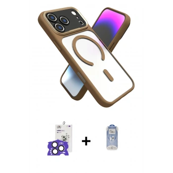 ieg™ iPhone 17 Pro Max Kılıf Nova Yansıma Serisi - Siyah Joko Magic 5D Cam + Natural Grey Bilvis Titan Kamera Lens