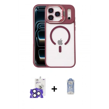 ieg™ iPhone 17 Pro Max Kılıf Yadigar Asil Koleksiyonu - Siyah Joko Magic 5D Cam + Natural Grey Bilvis Titan Kamera Lens