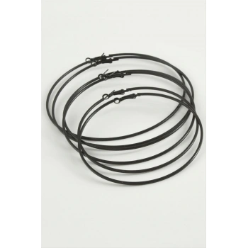 İnce Boru Metal Halka Küpe 6 Adet