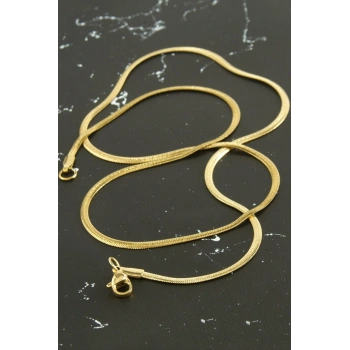 İnce İtalyan Zincir Çelik Kolye 45 cm