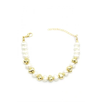İnci Bileklik - Altın