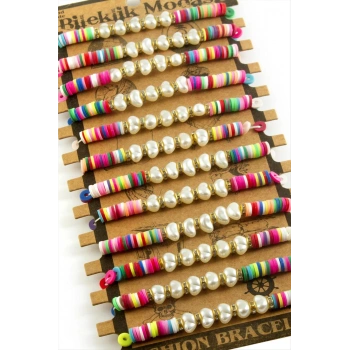 İnci Fimo Boncuk Bileklik