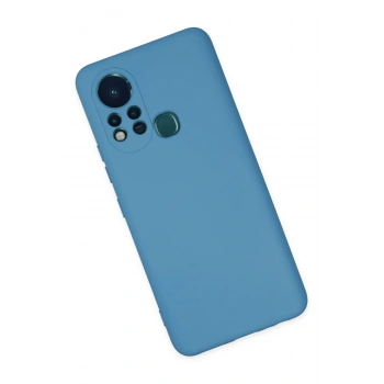 İnfinix Hot 11s Kılıf Nano içi Kadife Silikon - Mavi