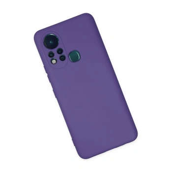 İnfinix Hot 11s Kılıf Nano içi Kadife Silikon - Mor