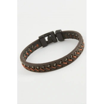 İp İşlemeli Kaliteli Suni Deri Bileklik