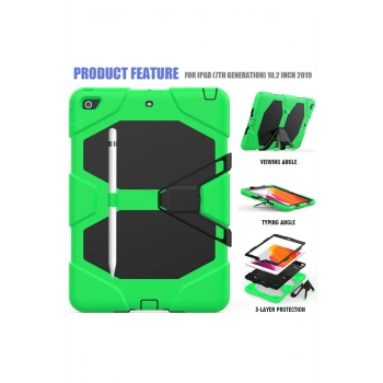 iPad 10.2 (7.nesil) Kılıf Griffin Tablet Kapak - Yeşil