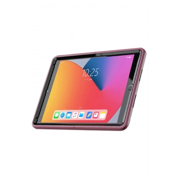 iPad 10.2 (7.nesil) Kılıf Hand Strap Tablet Kılıfı - Mürdüm
