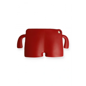 iPad 10.2 (7.nesil) Kılıf Karakter Tablet Silikon - Kırmızı