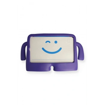 iPad 10.2 (7.nesil) Kılıf Karakter Tablet Silikon - Mor