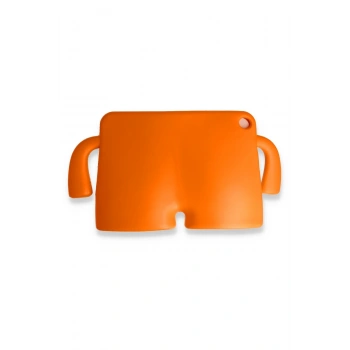 iPad 10.2 (7.nesil) Kılıf Karakter Tablet Silikon - Turuncu