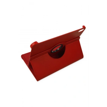 iPad 2022 10.9 (10.nesil) Kılıf 360 Tablet Deri Kılıf - Kırmızı