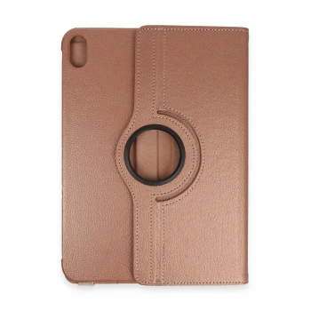 iPad 2022 10.9 (10.nesil) Kılıf 360 Tablet Deri Kılıf - Rose Gold