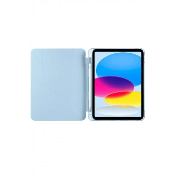 iPad 2022 10.9 (10.nesil) Kılıf Kalemlikli Mars Tablet Kılıfı - Mavi
