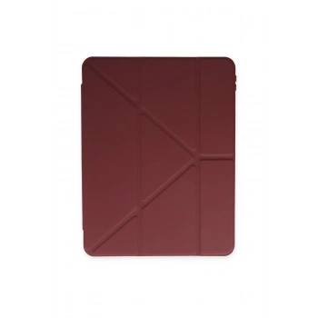 iPad 2022 10.9 (10.nesil) Kılıf Kalemlikli Mars Tablet Kılıfı - Mürdüm