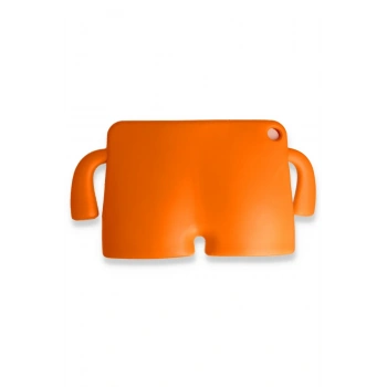 iPad 2022 10.9 (10.nesil) Kılıf Karakter Tablet Silikon - Turuncu