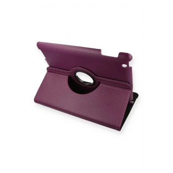 iPad 4 9.7 Kılıf 360 Tablet Deri Kılıf - Mürdüm