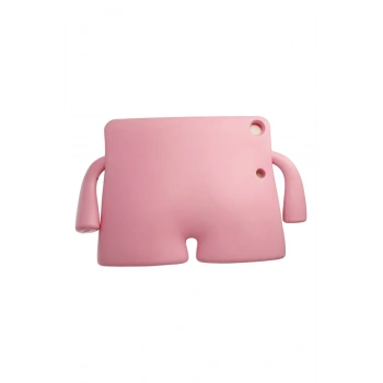 iPad 4 9.7 Kılıf Karakter Tablet Silikon - Açık Pembe