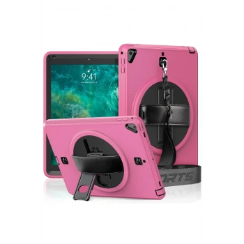 iPad 5 Air 9.7 Kılıf Strap-C Otterbox Tablet Kapak - Pembe